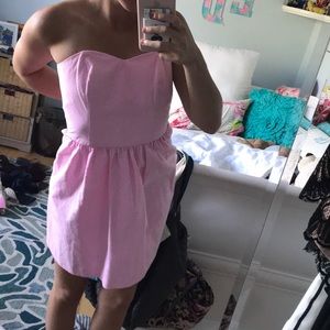 Lilly Pulitzer seersucker pink dress